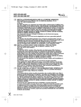 Whirlpool AKR 444 WH Program Chart