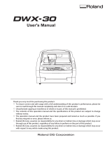 Roland DWX-30 Manuel utilisateur