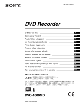 Sony DVO-1000MD Manuel utilisateur