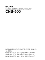 Sony CNU-500 Installation and Maintenance Manual