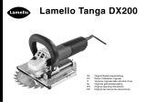 Lamello Tanga DX200 Operating Instructions Manual