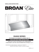 Broan E64000 Series Manuel utilisateur