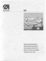 Adler 30 Operating Instructions Manual