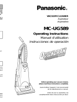 Panasonic MCUG589 - PLATINUM UPRIGHT VACUUM Operating Instructions Manual