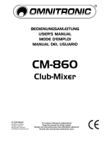Omnitronic CM-860 Club-Mixer Manuel utilisateur