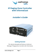 Wahsega Labs WL-ZN-CTR-1CH-INF Installer's Manual