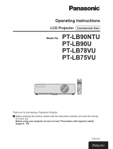 Panasonic PT-LB90NTU - LCD XGA 4:3 3500 Lumens Wrls Enet 6.5LBS Operating Instructions Manual