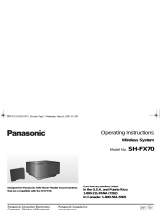 Panasonic SHFX70 - DVD HOME THEATER WIRELESS SYSTEM Operating Instructions Manual