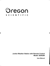 Oregon Scientific BAR289 Manuel utilisateur