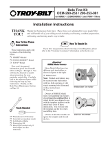 Troy-Bilt 290-253-081 Installation Instructions Manual