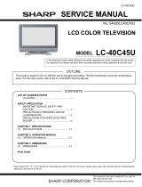 Sharp 45D40U - LC - 45" LCD TV Manuel utilisateur