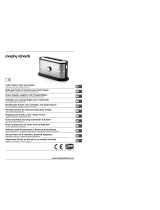 Morphy Richards 2 slice Fusion ‘long’ slot toaster Manuel utilisateur