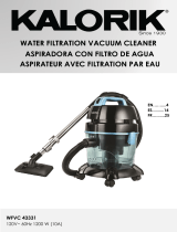 KALORIK Water Filtration Vacuum Cleaner Manuel utilisateur