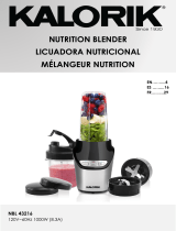 KALORIK 8-Piece Nutrition Blender Set 1500W Power Manuel utilisateur