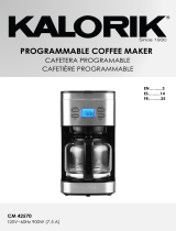 KALORIK Programmable 12 Cup Coffee Maker Manuel utilisateur