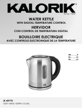 KALORIK 1.7 Liter Digital Water Kettle Manuel utilisateur