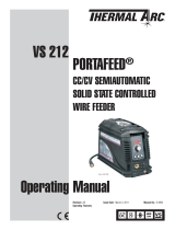 ESAB VS 212 PORTAFEED® CC/CV Semiautomatic Solid State Controlled Wire Feeder Manuel utilisateur