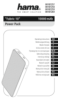 Hama 00187257 Fabric 10 10000mAh Power Pack Le manuel du propriétaire