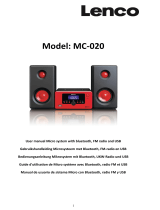 Lenco MC-020 Micro System Manuel utilisateur