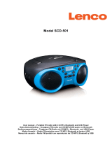Lenco SCD-501RD Portable FM Radio CD-USB player Le manuel du propriétaire