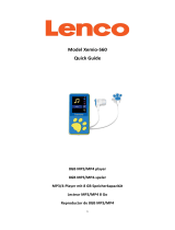 Lenco Xemio-560BU Guide de démarrage rapide