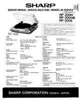 Sharp RP-200E Manuel utilisateur