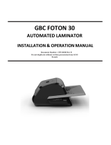 GBC FOTON 30 Automated Laminator Le manuel du propriétaire