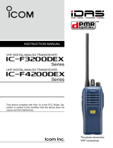 ICOM IC-F4200DEX Manuel utilisateur