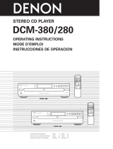 Denon DCM-380 Manuel utilisateur