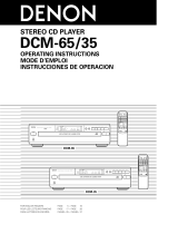 Denon DCM-35 Manuel utilisateur