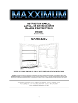 Maxximum Refrigerator MAXBC52SD Manuel utilisateur