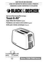Black & Decker Toast-It-All T2400 Series Use And Care Book Manual