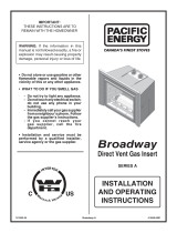 Pacific energy Broadway Installation And Operating Instructions Manual