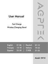 AGPtek Fast Charge Wireless Charging Stand SW10 Manuel utilisateur