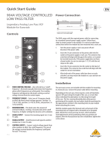 Behringer 904A VOLTAGE CONTROLLED LOW PASS FILTER Mode d'emploi