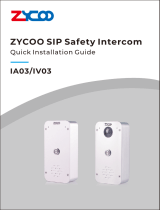 Zycoo IV03 SIP Safety Video Intercom Quick Guide d'installation