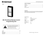 BriskHeat BH-310 Remote Control Programming Unit Manuel utilisateur