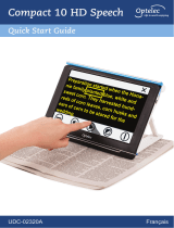 Optelec Compact 10 HD Speech Guide de démarrage rapide