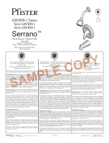 Pfister Serrano R89-8SRY Specification and Owner Manual