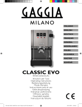 Gaggia SIN035UR Classic EVO Semi Automatic Espresso Machine Manuel utilisateur