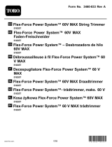 Toro Electric Battery String Trimmer 60V MAX* Flex-Force Power System 51835T - Tool Only Manuel utilisateur