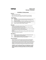 versa Shock-319 Wireless Transmitter Guide d'installation