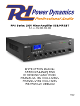 Power Dynamics 952.080 PPA Series 100V Mixer-Amplifier USB/MP3/BT Manuel utilisateur