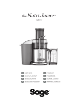 Sage SJE410 the Nutri Juicer Manuel utilisateur