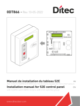 DITEC 0DT866 52E Control Panel Manuel utilisateur