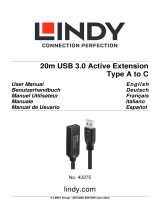 Lindy 20m USB 3.0 Active Extension Type A to C Manuel utilisateur