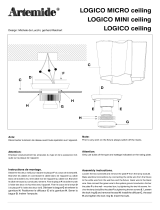 Artemide LOGICO MICRO Semi Flush Mount Ceiling Light Guide d'installation