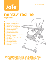 Joie Mimzy Recline Highchair Manuel utilisateur