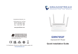 Grandstream GWN7052F  Guide d'installation