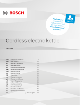 Bosch TWK70B Series Cordless Electric Kettle Manuel utilisateur